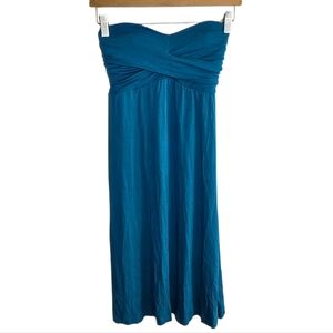 Soma | Blue Strapless Sweetheart Neckline Dress Size XS